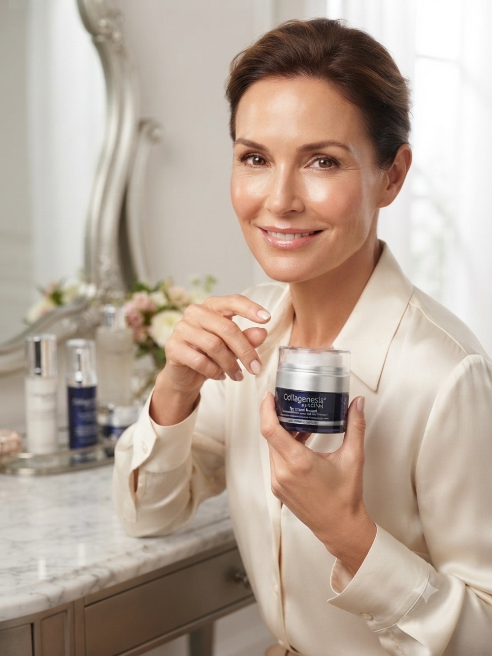SKINN Collagenesis Eye Crème Reverse — Silver Jar